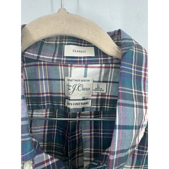 J.Crew Men Large Colorful Classic Fit 100’s 2 Ply Yarn Button Down Shirt Western - Picture 3 of 8